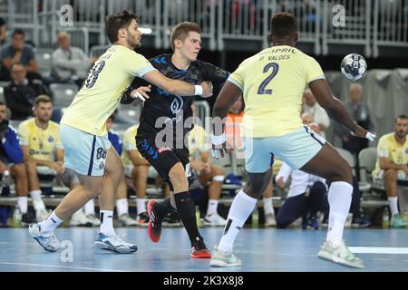 Zagreb, Croatia. 28th Sep, 2022. Stefan Dodic of PPD Zagreb during the handball match between PPD Zagreb and FC Porto as a part of the third round of Machineseeker EHF Champions League in Zagreb, Croatia on september 28, 2022. Photo: Slavko Midzor/PIXSELL Credit: Pixsell photo & video agency/Alamy Live News Stock Photo