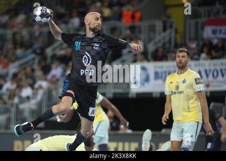 Zagreb, Croatia. 28th Sep, 2022. Timur Dibirov of PPD Zagreb during the handball match between PPD Zagreb and FC Porto as a part of the third round of Machineseeker EHF Champions League in Zagreb, Croatia on september 28, 2022. Photo: Slavko Midzor/PIXSELL Credit: Pixsell photo & video agency/Alamy Live News Stock Photo
