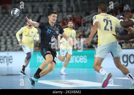 Zagreb, Croatia. 28th Sep, 2022. Aleks Kavcic of PPD Zagreb during the handball match between PPD Zagreb and FC Porto as a part of the third round of Machineseeker EHF Champions League in Zagreb, Croatia on september 28, 2022. Photo: Slavko Midzor/PIXSELL Credit: Pixsell photo & video agency/Alamy Live News Stock Photo