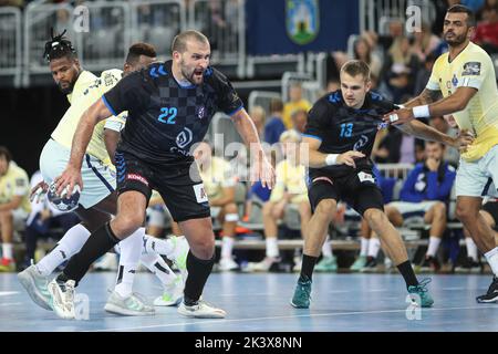 Zagreb, Croatia. 28th Sep, 2022. Zeljko Musa of PPD Zagreb in action during the handball match between PPD Zagreb and FC Porto as a part of the third round of Machineseeker EHF Champions League in Zagreb, Croatia on september 28, 2022. Photo: Slavko Midzor/PIXSELL Credit: Pixsell photo & video agency/Alamy Live News Stock Photo