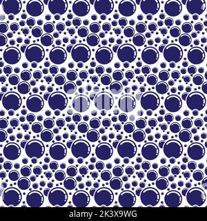 Soap bubbles seamless pattern. Vector background Stock Vector