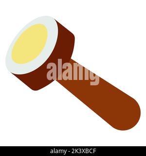 Vector flashlight in cartoon hand drawn flat style. camping equipment Stock Vector