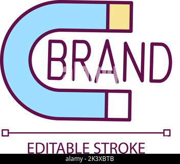 Creating magnetic brand RGB color icon Stock Vector