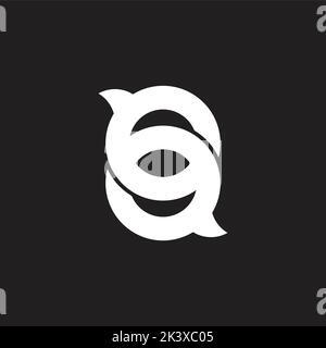 letter oq linked bubble talk logo vector Stock Vector