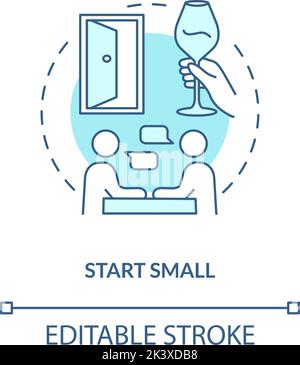 Start small blue concept icon Stock Vector