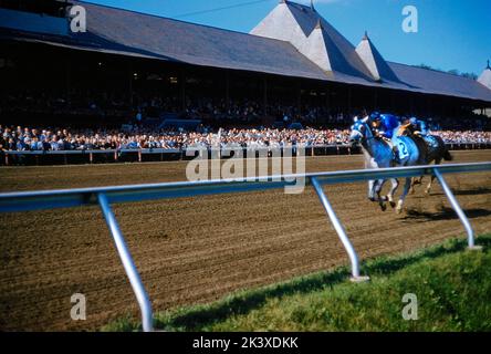 Horse Race, Saratoga Springs, New York, USA, Toni Frissell Collection, August 1960 Stock Photo