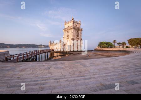 Lisboa, Torre de Belém - Rio Tejo, Portugal Stock Photo