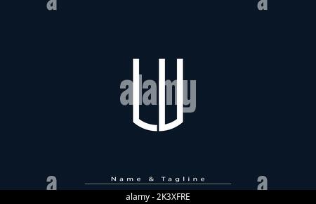 Alphabet letters Initials Monogram logo LU , UL Stock Vector