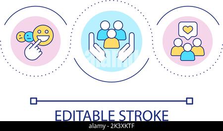 Great customer service loop concept icon Stock Vector