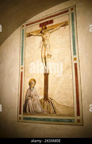 Fresco by Fra Angelioco in the Museum of San Marco in Florence Italy Stock Photo