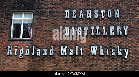 Deanston Distillery Scotch Highland Malt Whisky, Teith Rd, Deanston, Doune, Stirlingshire, Scotland, UK,  FK16 6AG Stock Photo