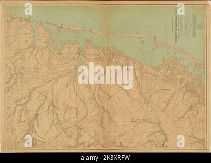 New Jersey, Double Page Sheet No. 13 Map of Barnegat Cartographic. Atlases, Maps. 1884 - 1889. Lionel Pincus and Princess Firyal Map Division. New Jersey, Geology , New Jersey Stock Photo