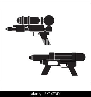 Vector Set Of Watergun Silhouettes Illustration Isolated On White Background Stock Vector