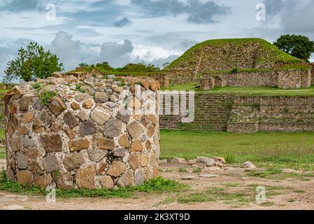 Structure at Monte Alban, archaeological site, Oaxaca, Mexico Stock Photo