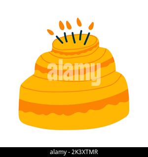 Three kids in a bakery stand with cupcakes Vector Image