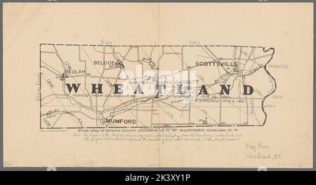 Wheatland: from map of Monroe County Cartographic. Maps. 1880. Lionel Pincus and Princess Firyal Map Division. Wheatland (N.Y. : Town), Wheatland (N.Y. : Town) , Administrative and political divisions Stock Photo