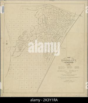 Map of Woodlawn Cemetery. 1900. Cartographic. Maps. Lionel Pincus and Princess Firyal Map Division Stock Photo