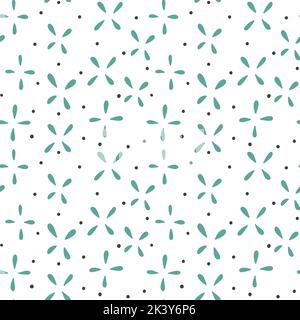 Scadinavian abstract seamless pattern with leaves Stock Vector
