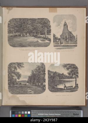 Sulphur Springs at Richfield, N.Y. In Harpers Magazine several years ago. ; Episcopal Church, Richfield Springs. ; Scene on Schuyler Lake, N.Y. ; Scene on Otsego Lake, N.Y. Cartographic. Atlases, Maps. 1868. Lionel Pincus and Princess Firyal Map Division. Otsego County (N.Y.), Real property , New York (State) , Otsego County Stock Photo