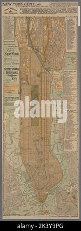 Geographically correct map of the City of New York : presented with the compliments of the passenger department of the New York Central & Hudson River R. R. / printed and engraved for the New York Central and Hudson River R.R. by Matthews, Northrup & Company Cartographic. Maps. 1890. Lionel Pincus and Princess Firyal Map Division. Manhattan (New York, N.Y.), Bronx (New York, N.Y.), New York (N.Y.), Local transit , New York (State) , New York (N.Y.), Railroads , New York (State) , New York (N.Y.), Piers , New York (State) , New York (N.Y.) Stock Photo