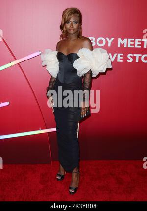 Symone arrives at Universal BROS premiere held at The Regal LA Live in ...