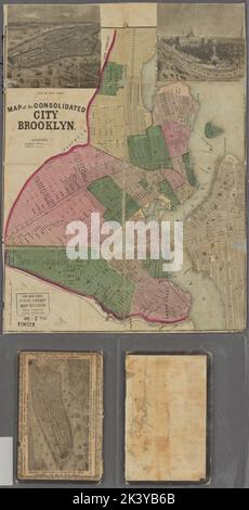 Map of Consolidated City Brooklyn. Cartographic. Maps. 1850 - 1859. Lionel Pincus and Princess Firyal Map Division. Brooklyn (New York, N.Y.), Maps Stock Photo