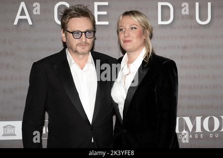 Benoit Magimel and his wife Margot Pelletier attend the Simone, Le Voyage Du Siecle Premiere at UNESCO on September 28, 2022 in Paris, France. Photo by David Niviere/ABACAPRESS.COM Stock Photo