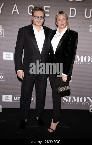 Benoit Magimel and his wife Margot Pelletier attend the Simone, Le Voyage Du Siecle Premiere at UNESCO on September 28, 2022 in Paris, France. Photo by David Niviere/ABACAPRESS.COM Stock Photo