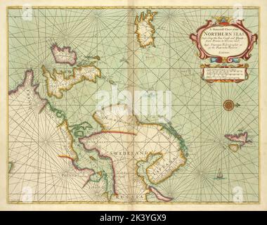 A chart of the NORTH SEA 1702 - 1707. Cartographic. Maps, Nautical ...