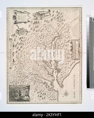 Nova Virginiae tabvla Cartographic. Maps. 1618. Lionel Pincus and Princess Firyal Map Division. Virginia , Maps , Early works to 1800 Stock Photo