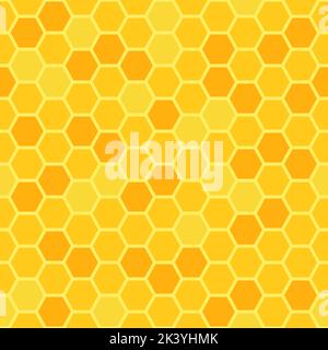 Honeycomb seamless pattern with hexagon cells  Stock Vector
