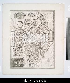 Nova Virginiae tabvla. Cartographic. Maps. 1636. Lionel Pincus and Princess Firyal Map Division. Virginia , Maps , Early works to 1800 Stock Photo