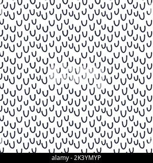 Abstract black outline seamless pattern. Stock Vector