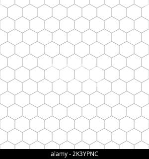Hexagonal seamless pattern with editable strokes Stock Vector