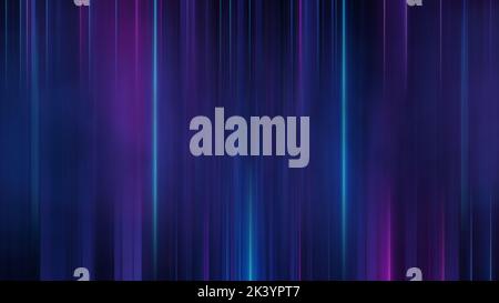 Blue purple vertical neon lines futuristic sci-fi techno lights cool abstract background banner Stock Photo