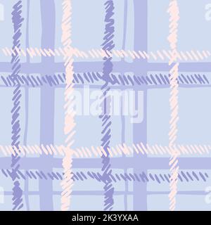 Checkered vector seamless pattern. Hand draw vector tablecloth texture. Great for label, print, packaging, fabric. Stock Vector