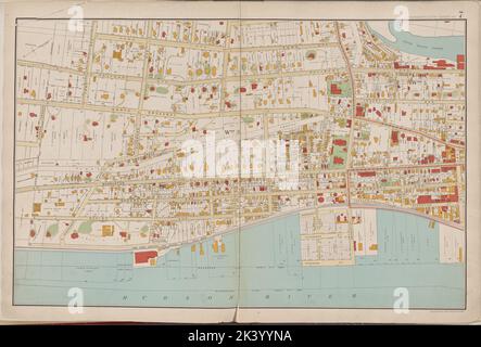 Westchester, Double Page Plate No. 7 Map bounded by Wells Ave., Hudson River, Hudson Terrace Cartographic. Atlases, Maps. 1893. Lionel Pincus and Princess Firyal Map Division. Westchester County (N.Y.) Stock Photo