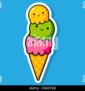 Three Balls Ice Cream Icon PNG & SVG Design For T-Shirts