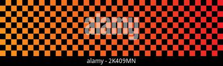 A seamless background with orange, red and black checkered patterns Stock Vector
