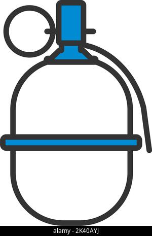 Attack Grenade Icon. Editable Bold Outline With Color Fill Design. Vector Illustration. Stock Vector