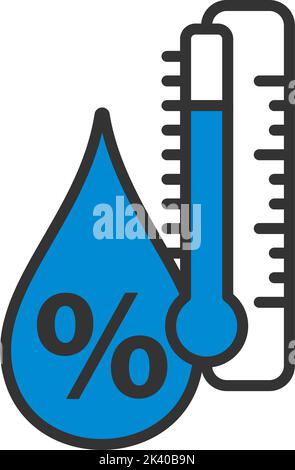 Humidity Icon. Editable Bold Outline With Color Fill Design. Vector ...