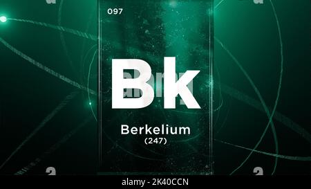 Chemical element of the periodic table - Berkelium Stock Photo - Alamy