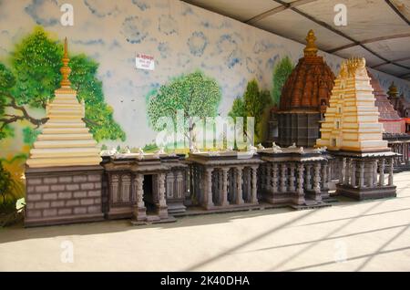 Replica of Mallikarjuna Jyotirlinga in Srisailam, Andhra Pradesh. One of the 12 Jyotirlingas in Someshwar Wadi Temple, Baner, Pune, Maharashtra, India Stock Photo