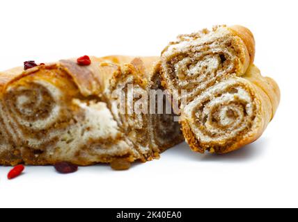 Traditional folk cake poppy rolls Stock Photo