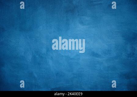 Grunge scratched blue wall texture background. Stock Photo