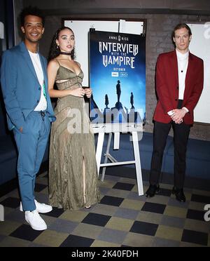 September 27 2022 Jacob Anderson, Bailey Bass, Sam Reid, attend AMC' Anne Rice's Interview with the Vampiire screening at the IFC Center in New York September 27, 2022 Credit:RW/Mediapunch Stock Photo