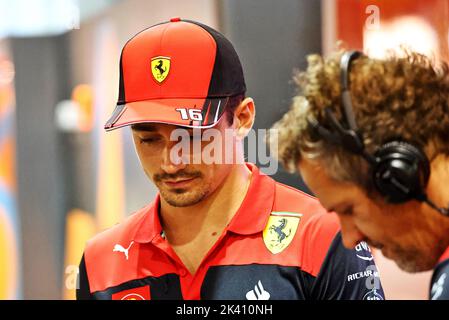 Singapore, Singapore. 29th Sep, 2022. Charles Leclerc (MON) Ferrari. 29.09.2022. Formula 1 World Championship, Rd 17, Singapore Grand Prix, Marina Bay Street Circuit, Singapore, Preparation Day. Photo credit should read: XPB/Alamy Live News. Stock Photo