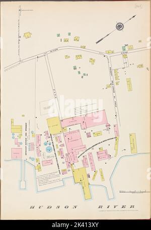 Hudson County, V. 8, Double Page Plate No. 24A Map bounded by River Rd., Hudson River 1887. Cartographic. Atlases, Maps. Lionel Pincus and Princess Firyal Map Division. Hudson County (N.J.) Stock Photo