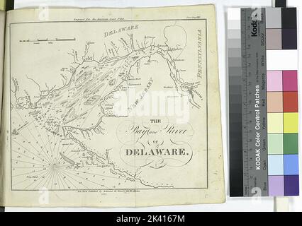 The Bay and river of Delaware Cartographic. Maps, Atlases. 1822. Lionel Pincus and Princess Firyal Map Division. Nautical charts, Pilot guides , Atlantic Coast (North America), Pilot guides , Atlantic Coast (South America), New Jersey, Nautical charts , Delaware Bay (Del. and N.J.), Nautical charts , Pacific Ocean, Delaware Bay (Del. and N.J.) , Maps, Delaware River Estuary , Maps Stock Photo
