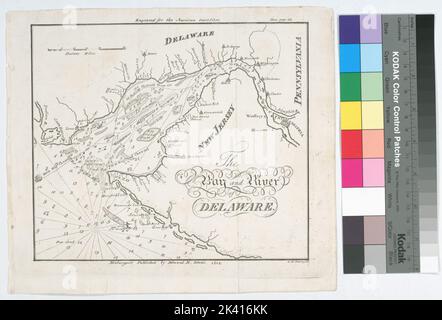 The bay and river of Delaware Cartographic. Maps. 1804. Lionel Pincus and Princess Firyal Map Division. New York (N.Y.), New Jersey, Delaware, Nautical charts , Delaware Bay (Del. and N.J.), Nautical charts , Delaware River Estuary, Delaware Bay (Del. and N.J.) , Maps Stock Photo